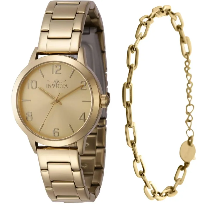 Invicta Bracelets Invicta Womens Watch with Bracelet Set Wildflower Quartz Gold Tone Dial 47271 Invicta Bracelets Invicta Womens Watch with Bracelet Set Wildflower Quartz Gold Tone Dial 47271