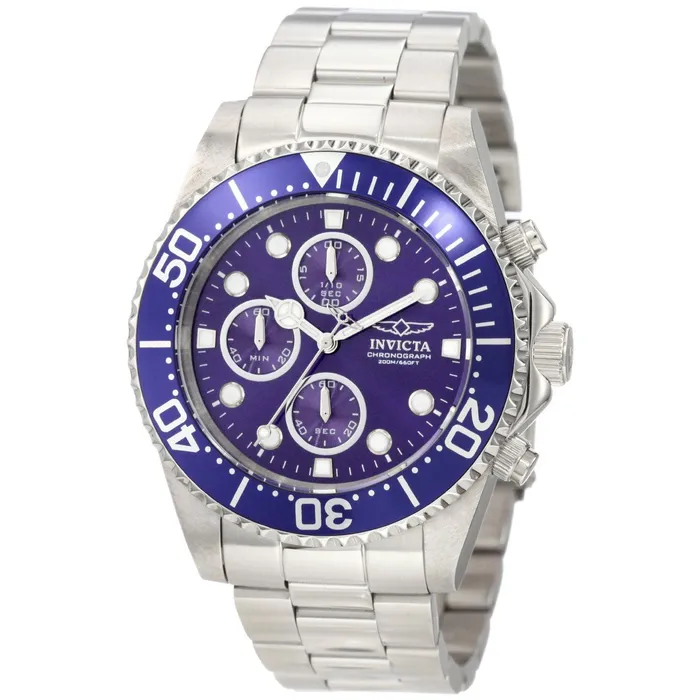 Invicta Mens Chronograph Stainless Steel Watch Pro Diver Blue Dial Quartz 1769 Invicta Bracelets Invicta Mens Chronograph Stainless Steel Watch Pro Diver Blue Dial Quartz 1769 Invicta Bracelets