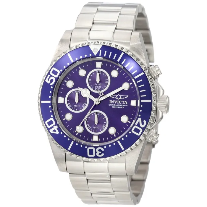 Invicta Mens Chronograph Stainless Steel Watch Pro Diver Blue Dial Quartz 1769 Invicta Bracelets Invicta Mens Chronograph Stainless Steel Watch Pro Diver Blue Dial Quartz 1769 Invicta Bracelets