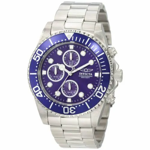 Invicta Mens Chronograph Stainless Steel Watch Pro Diver Blue Dial Quartz 1769 Invicta Bracelets Invicta Mens Chronograph Stainless Steel Watch Pro Diver Blue Dial Quartz 1769 Invicta Bracelets