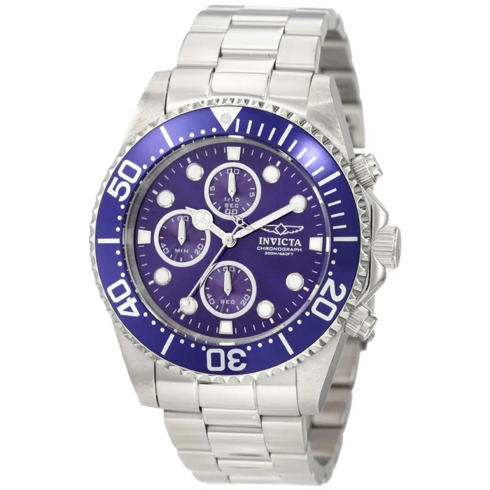 Invicta Mens Chronograph Stainless Steel Watch Pro Diver Blue Dial Quartz 1769 Invicta Bracelets Invicta Mens Chronograph Stainless Steel Watch Pro Diver Blue Dial Quartz 1769 Invicta Bracelets