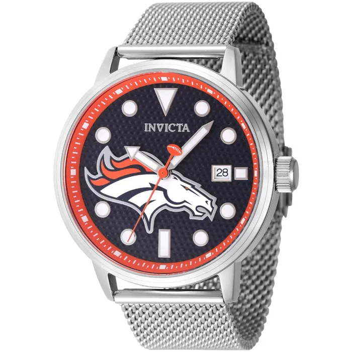 Invicta Mens Watch NFL Denver Broncos Dark Blue Dial Steel Mesh Bracelet 47984 Invicta Bracelets Invicta Mens Watch NFL Denver Broncos Dark Blue Dial Steel Mesh Bracelet 47984 Invicta Bracelets