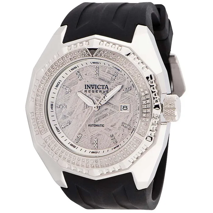 Invicta Rings Invicta Mens Automatic Watch Reserve Silver Tone Dial Black Rubber Strap 34428 Invicta Rings Invicta Mens Automatic Watch Reserve Silver Tone Dial Black Rubber Strap 34428