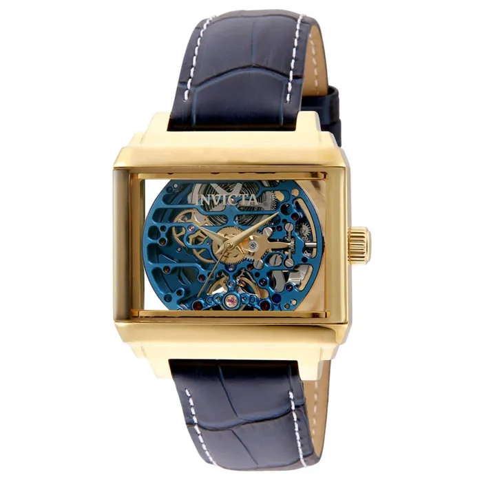 Invicta Watches Invicta Mens Automatic Watch Objet D Art Skeleton Dial Blue Leather Strap 32176 Invicta Watches Invicta Mens Automatic Watch Objet D Art Skeleton Dial Blue Leather Strap 32176