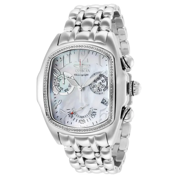 Invicta Watches Invicta Mens Chrono Watch Lupah White Mother of Pearl Dial Diamond Bezel 36196 Invicta Watches Invicta Mens Chrono Watch Lupah White Mother of Pearl Dial Diamond Bezel 36196