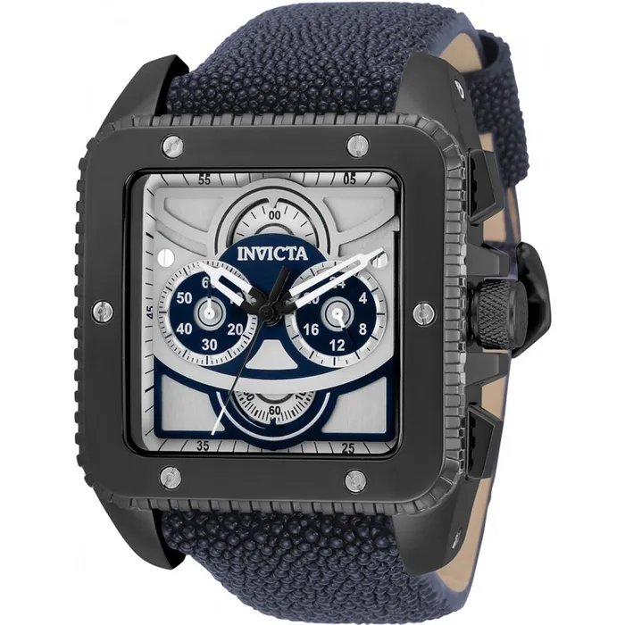 Invicta Watches Invicta Mens Quartz Watch Cuadro Chronograph Blue Stingray Leather Strap 32000 Invicta Watches Invicta Mens Quartz Watch Cuadro Chronograph Blue Stingray Leather Strap 32000
