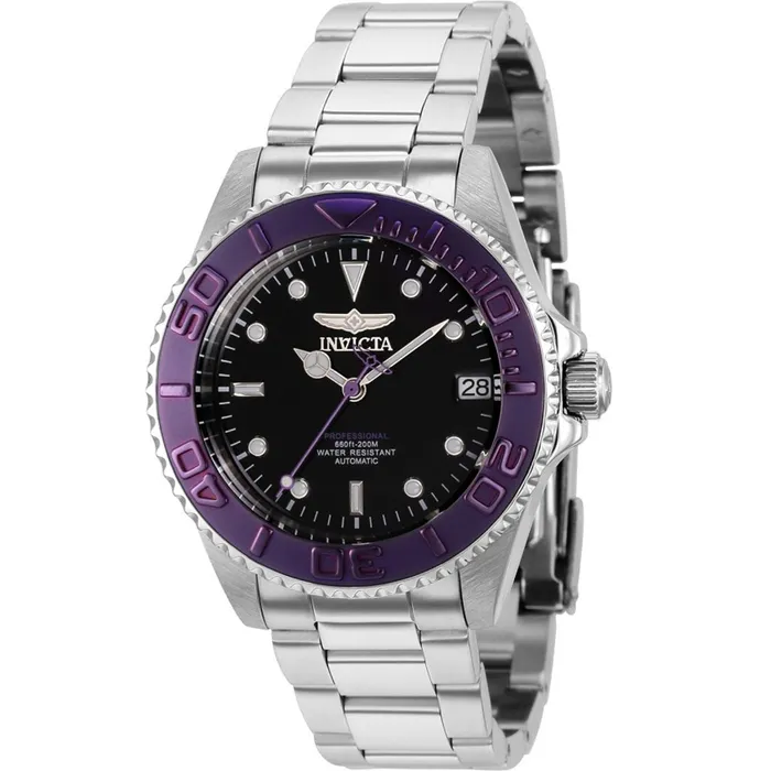 Invicta Womens Automatic Watch Pro Diver Black Dial Silver Steel Bracelet 36769 Invicta Bracelets Invicta Womens Automatic Watch Pro Diver Black Dial Silver Steel Bracelet 36769 Invicta Bracelets