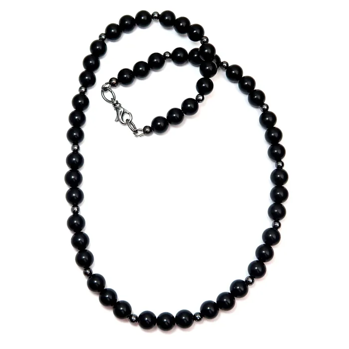 Jet Necklace Black Protection Warrior Azabache Stones Satin Crystals Necklaces Jet Necklace Black Protection Warrior Azabache Stones Satin Crystals Necklaces