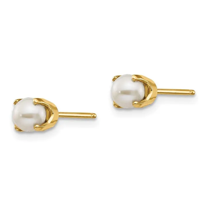 Jewelry 14k 4mm JuneFW Cultured Pearl Post Earrings Earrings Jewelry 14k 4mm JuneFW Cultured Pearl Post Earrings Earrings