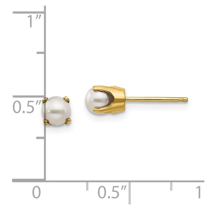 Jewelry 14k 4mm JuneFW Cultured Pearl Post Earrings Earrings Jewelry 14k 4mm JuneFW Cultured Pearl Post Earrings Earrings