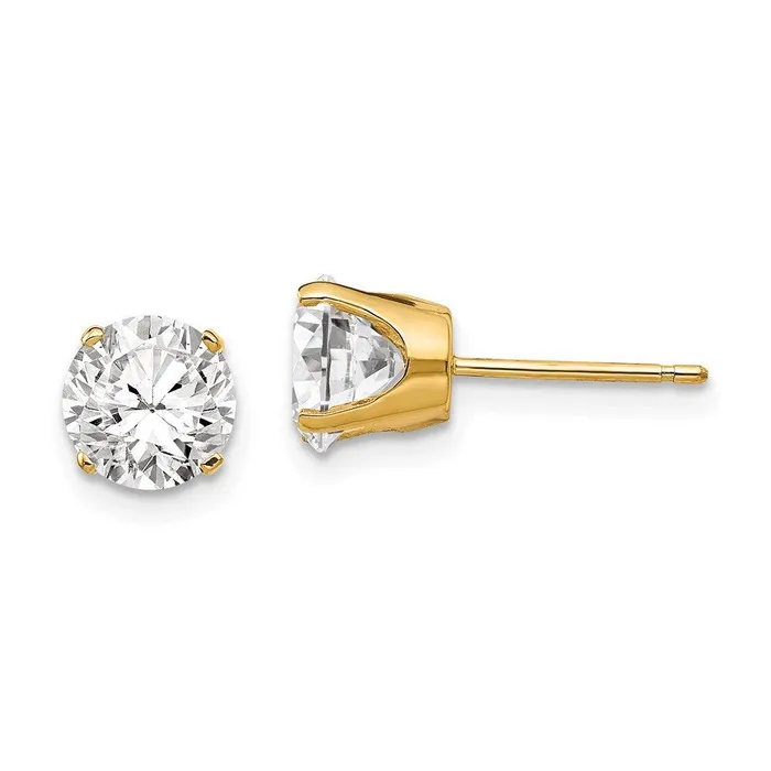 Jewelry 14k 65mm CZ stud earrings Earrings