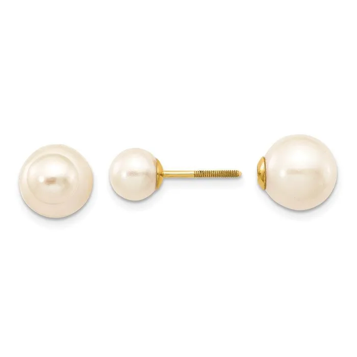Jewelry 14k 67mm 910mm Round Freshwater Cultured Pearl Screw On Post Earrings Earrings Jewelry 14k 67mm 910mm Round Freshwater Cultured Pearl Screw On Post Earrings Earrings
