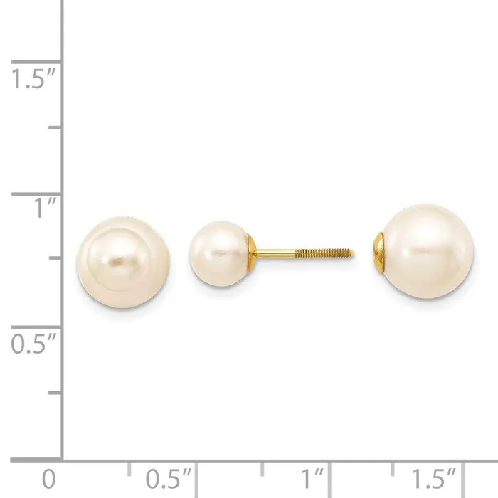 Jewelry 14k 67mm 910mm Round Freshwater Cultured Pearl Screw On Post Earrings Earrings Jewelry 14k 67mm 910mm Round Freshwater Cultured Pearl Screw On Post Earrings Earrings