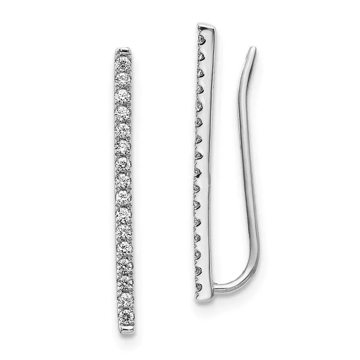 Jewelry 14k White Gold Diamond Fancy Earrings Earrings