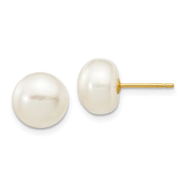 Jewelry Earrings 14k 89mm White Button Freshwater Cultured Pearl Stud Post Earrings Jewelry Earrings 14k 89mm White Button Freshwater Cultured Pearl Stud Post Earrings