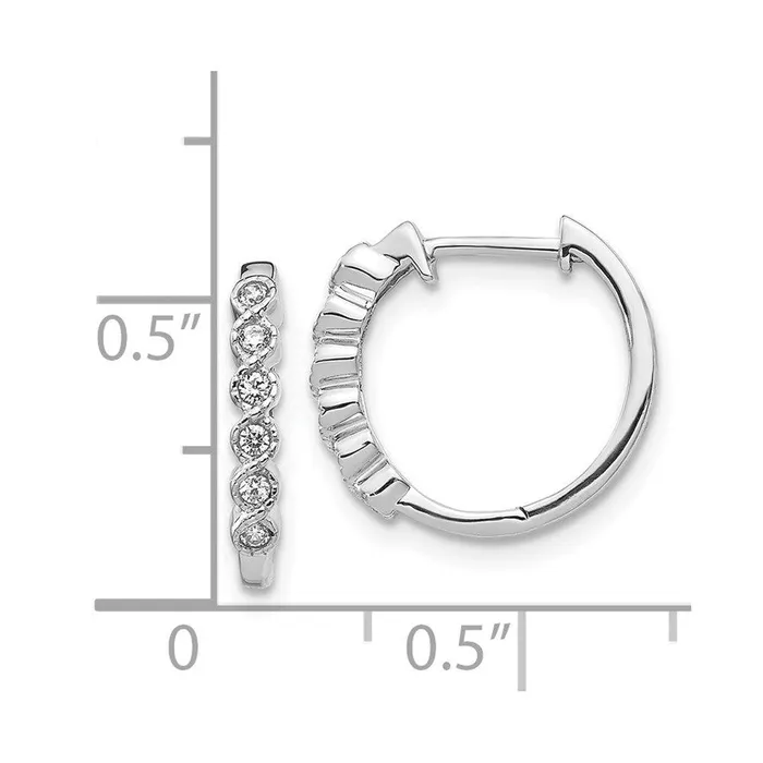 Jewelry Earrings 14k White Gold Diamond Hoop Earrings Jewelry Earrings 14k White Gold Diamond Hoop Earrings