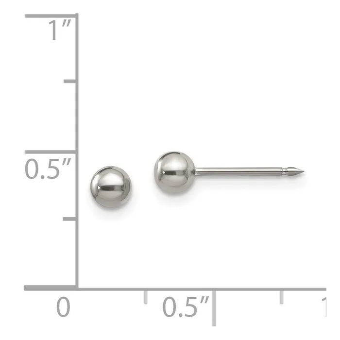 Jewelry Earrings Inverness Titanium 4mm Ball Post Earrings Jewelry Earrings Inverness Titanium 4mm Ball Post Earrings