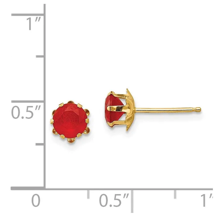 Jewelry Madi K Kids 14k 5mm Synthetic Ruby Jul Earrings Earrings Jewelry Madi K Kids 14k 5mm Synthetic Ruby Jul Earrings Earrings