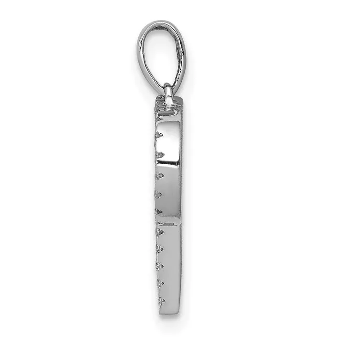 Jewelry Necklaces 14k White Gold Diamond Initial P Pendant Jewelry Necklaces 14k White Gold Diamond Initial P Pendant
