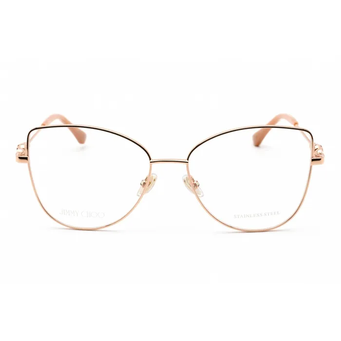 Jimmy Choo Womens Eyeglasses Full Rim Gold Nude Metal Cat Eye Frame JC339 0BKU 00 Jimmy Choo Earrings