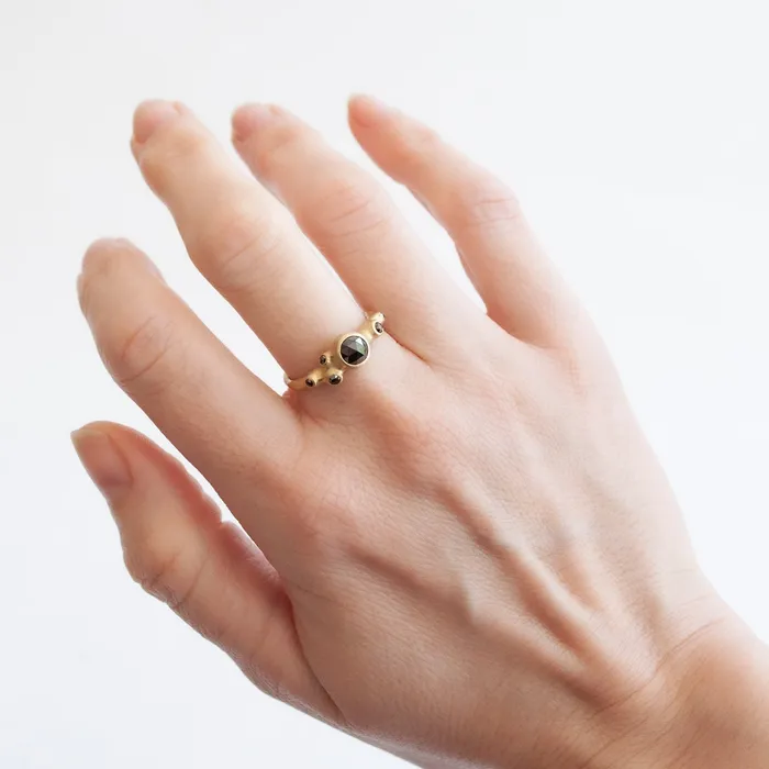 Johnny Ninos Rings Six Barnacle Black Diamond Ring