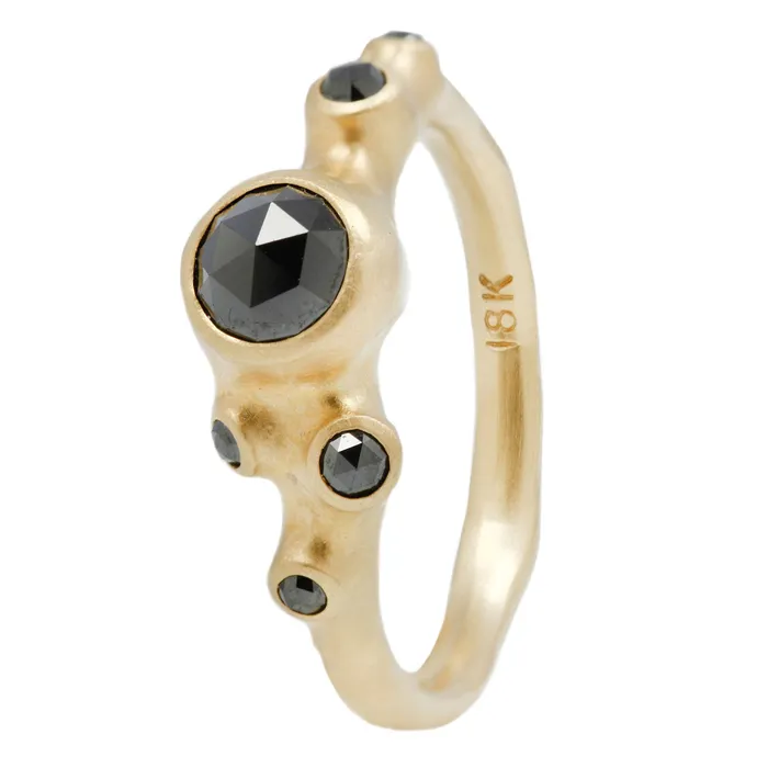 Johnny Ninos Rings Six Barnacle Black Diamond Ring