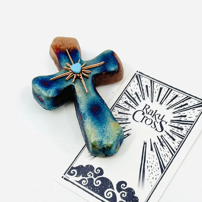 Joy Crafters INC Necklaces Raku Cross Heart