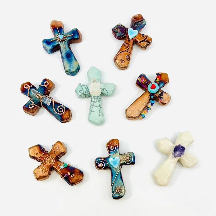 Joy Crafters INC Necklaces Raku Cross Heart