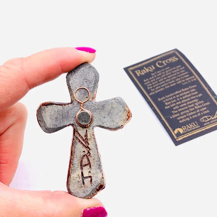 Joy Crafters INC Necklaces Raku Cross Heart