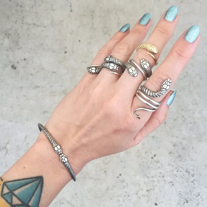 Katrina LaPenne Rings Silver Double Snake Ring