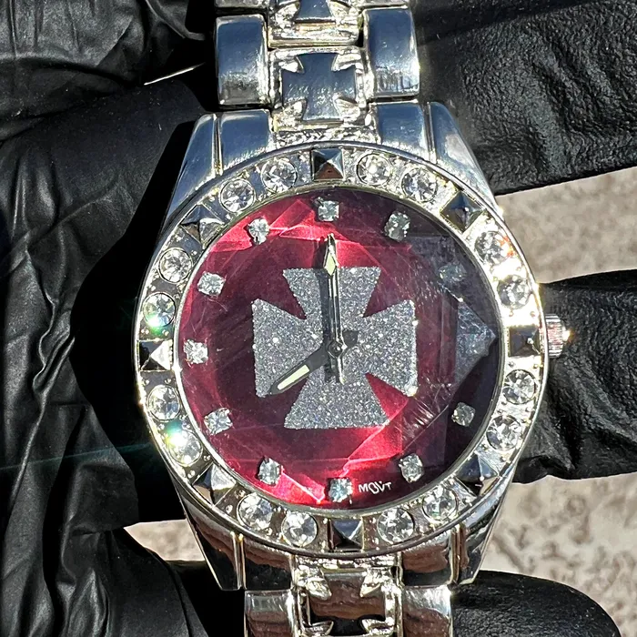 Knights Templar Iron Celtic Maltese Cross Red Watch Silver Tone 8 Bling Cartel Rings Knights Templar Iron Celtic Maltese Cross Red Watch Silver Tone 8 Bling Cartel Rings