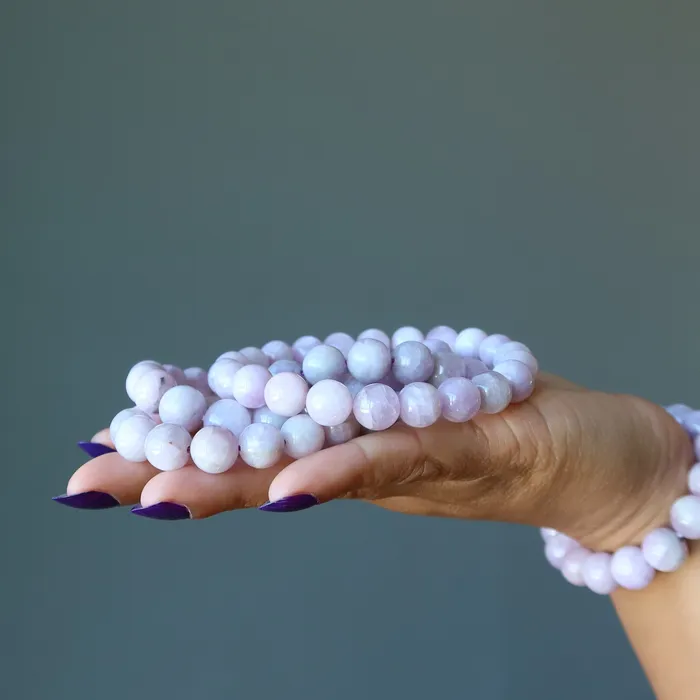 Kunzite Bracelet My Lovely Pink Healer Crystal Satin Crystals Bracelets
