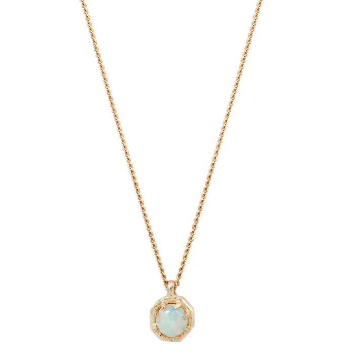 Lauren Wolf Jewelry Necklaces Small Opal Octagon Necklace