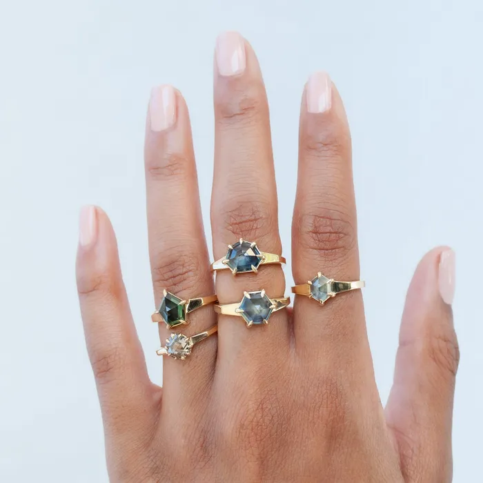Lauren Wolf Jewelry Rings Sand Island Sapphire Ring