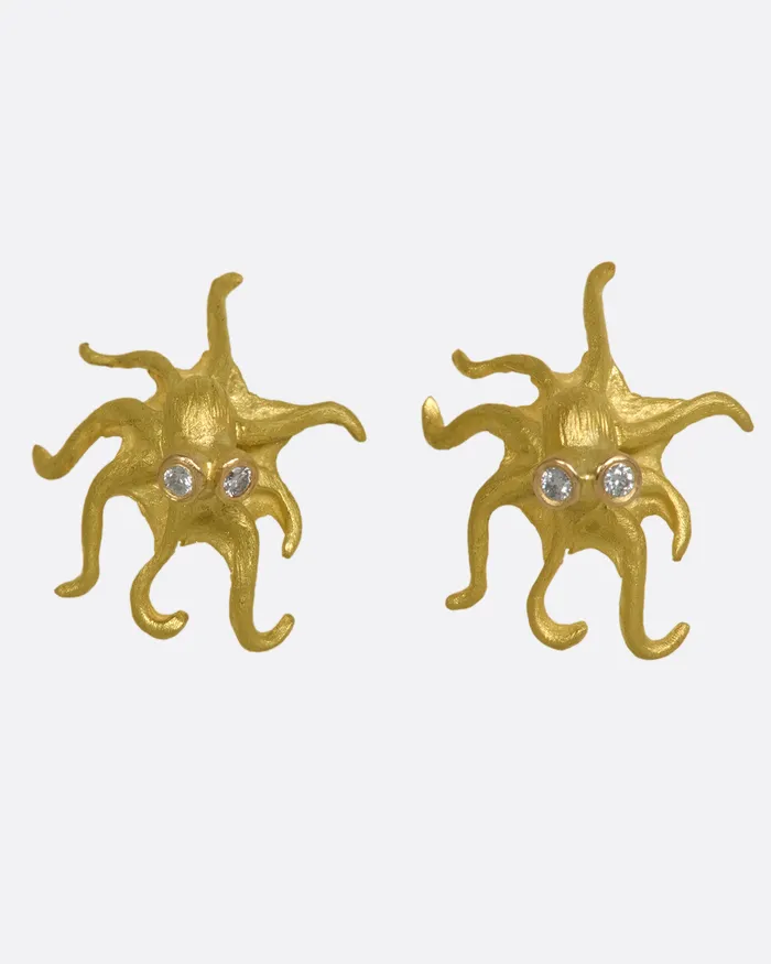 LENE VIBE Earrings Octopus Stud Earrings
