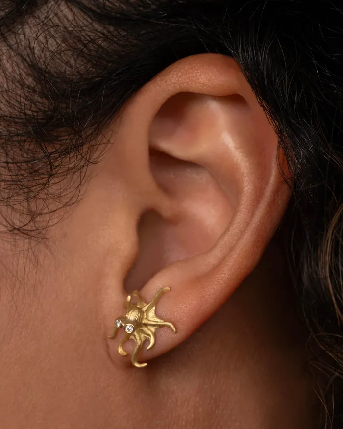 LENE VIBE Earrings Octopus Stud Earrings LENE VIBE Earrings Octopus Stud Earrings