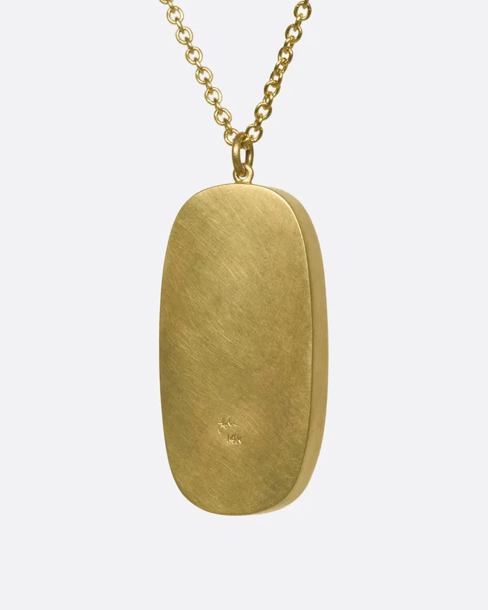 LOLA BROOKS Necklaces Oval Dendritic Quartz Necklace