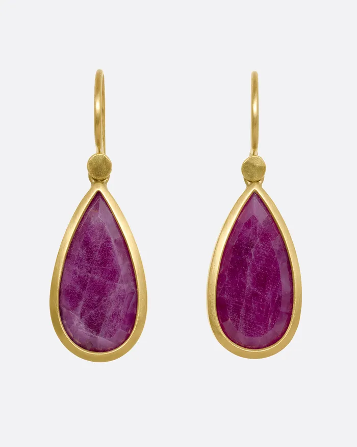 LOLA BROOKS Ruby Crystal Drop Earrings Earrings