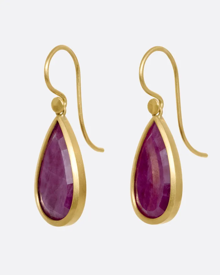 LOLA BROOKS Ruby Crystal Drop Earrings Earrings LOLA BROOKS Ruby Crystal Drop Earrings Earrings
