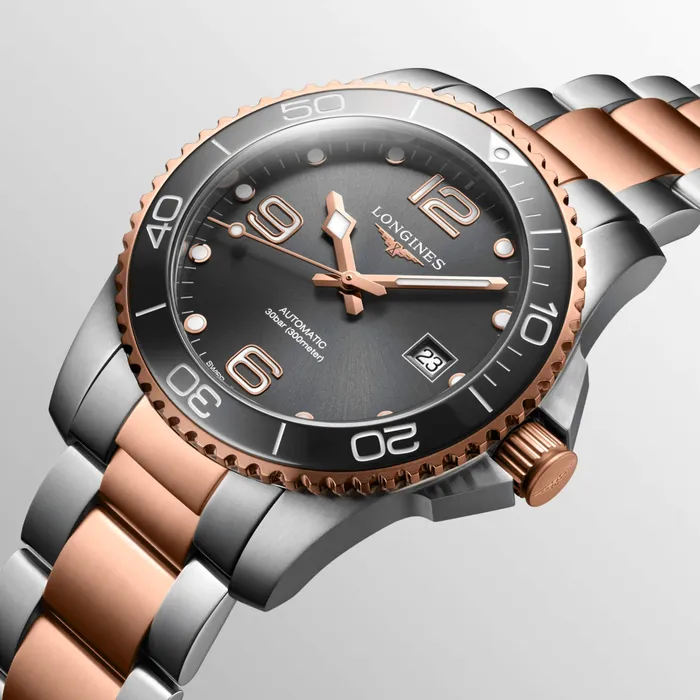 Longines Mens Watch HydroConquest Automatic Grey Dial Two Tone Bracelet L37813787 Longines Bracelets Longines Mens Watch HydroConquest Automatic Grey Dial Two Tone Bracelet L37813787 Longines Bracelets