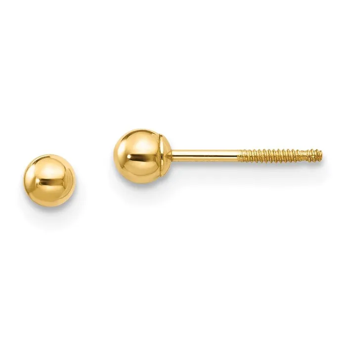 Madi K Kids 14k 3mm Ball Screwback Earrings Jewelry Earrings