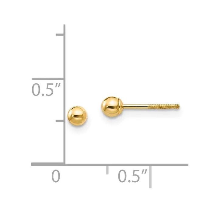 Madi K Kids 14k 3mm Ball Screwback Earrings Jewelry Earrings Madi K Kids 14k 3mm Ball Screwback Earrings Jewelry Earrings