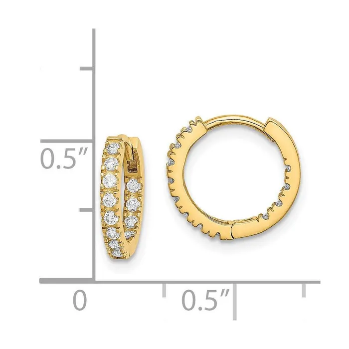 Madi K Kids 14k CZ Hinged Hoop Earrings Jewelry Earrings Madi K Kids 14k CZ Hinged Hoop Earrings Jewelry Earrings