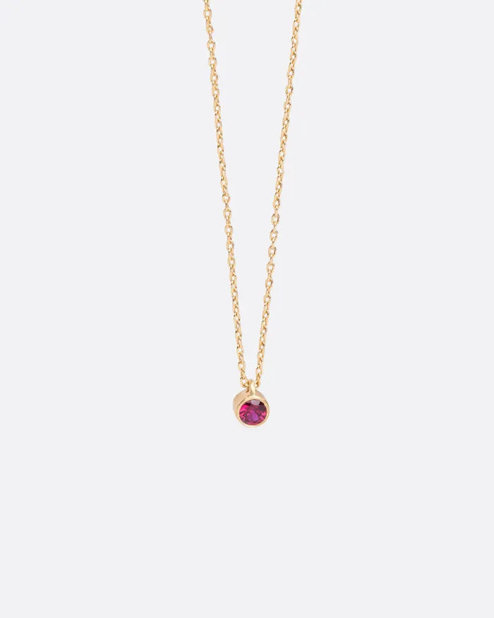 MARIAN MAURER Necklaces Round Ruby Necklace
