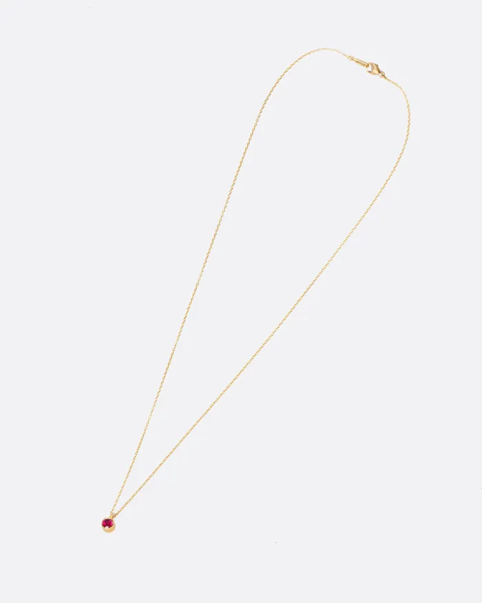 MARIAN MAURER Necklaces Round Ruby Necklace