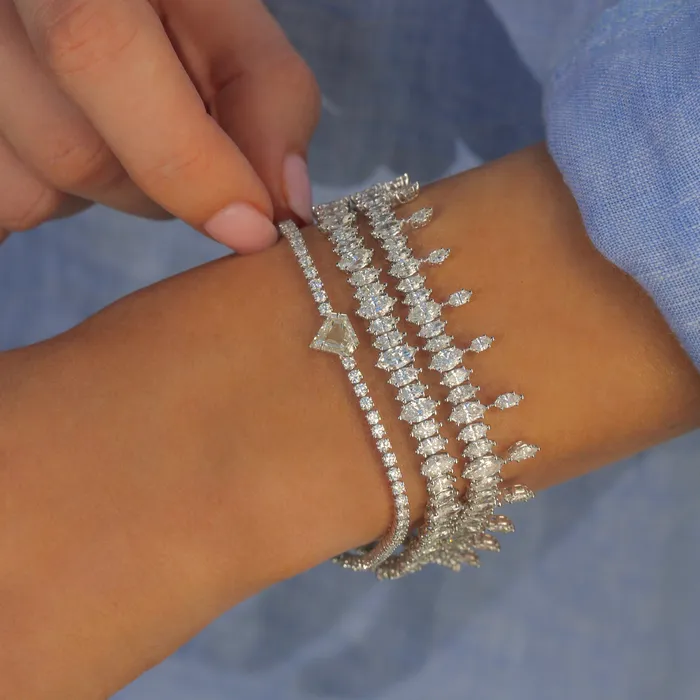 MARQUISE DIAMOND TENNIS BRACELET anitako Bracelets