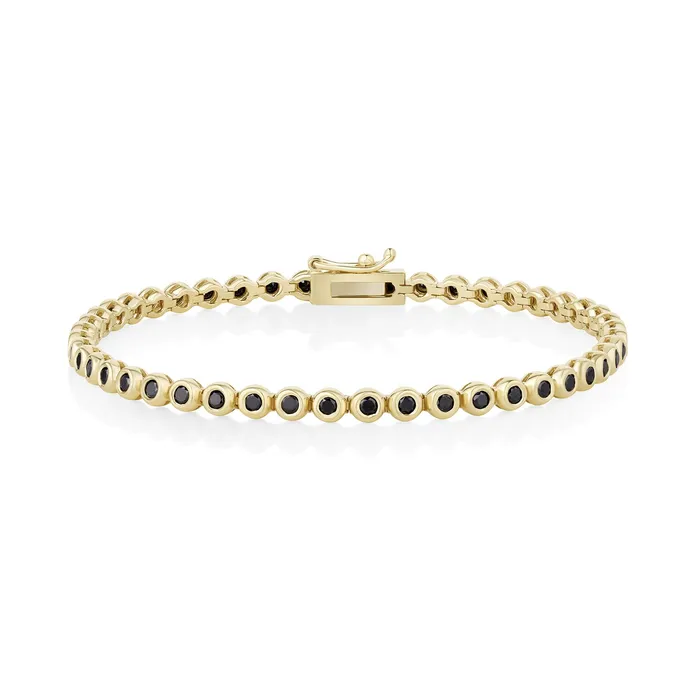 Marrow Fine Bracelets Black Diamond Bezeled Tennis Bracelet