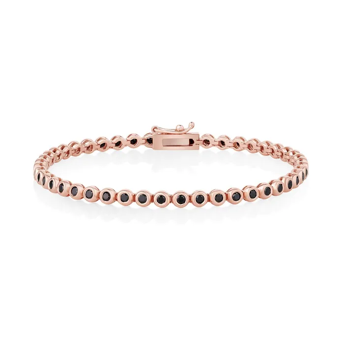Marrow Fine Bracelets Black Diamond Bezeled Tennis Bracelet