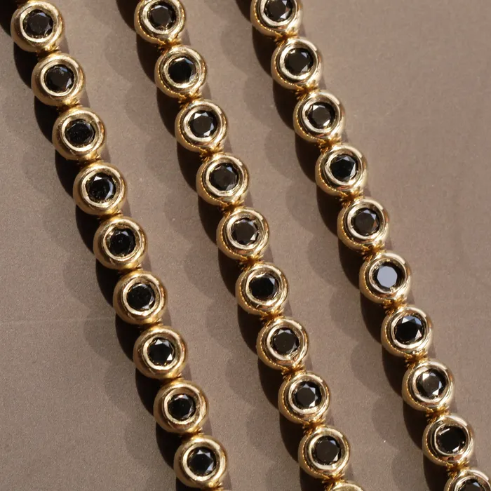 Marrow Fine Bracelets Black Diamond Bezeled Tennis Bracelet