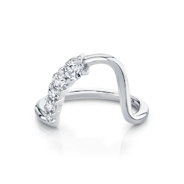 Marrow Fine Rings White Diamond Lucy Wave Band Marrow Fine Rings White Diamond Lucy Wave Band